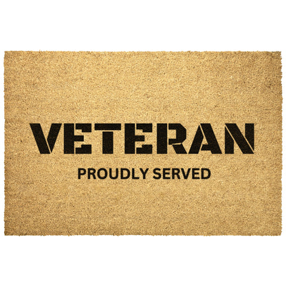 Veteran Proudly Served My Country Doormat