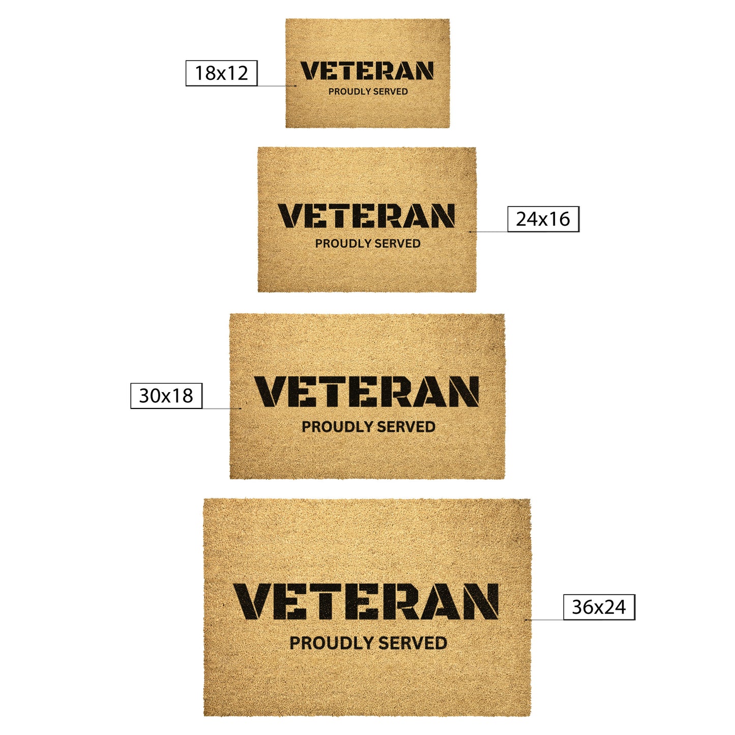 Veteran Proudly Served My Country Doormat