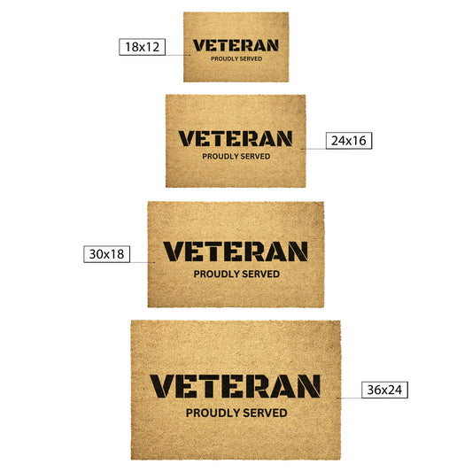 Veteran Proudly Served My Country Doormat